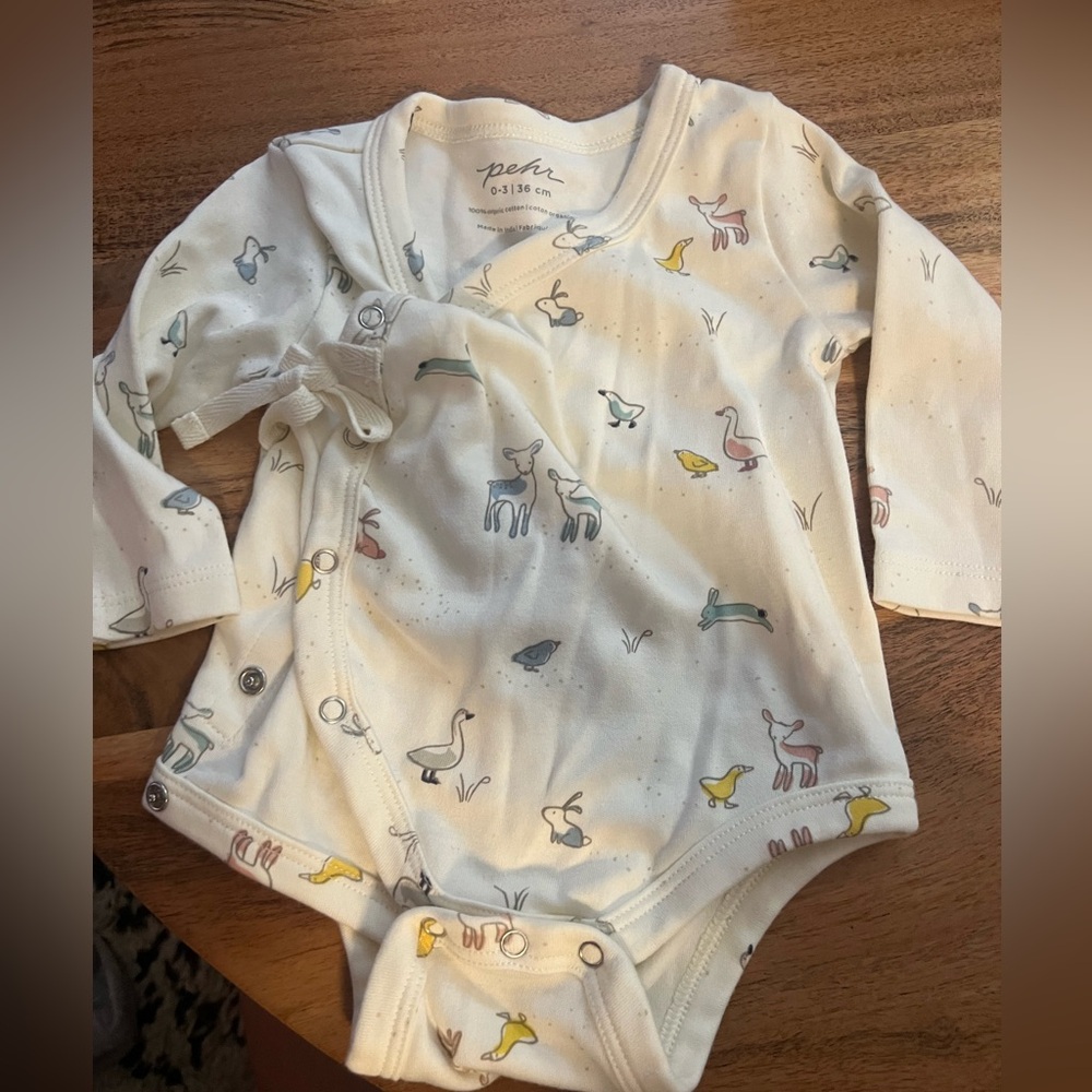 Pehr Animal Snap Onesie 0-3 months